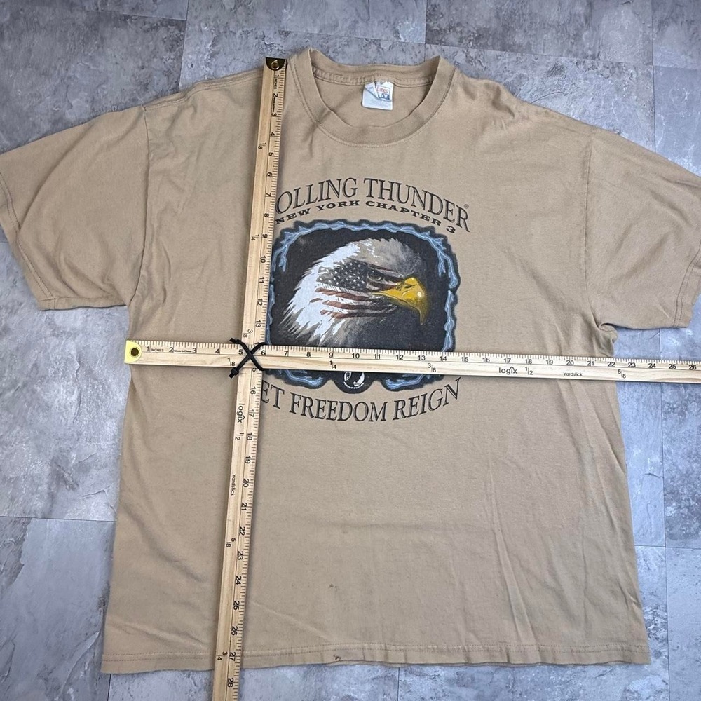 Vintage eagle graphic rolling thunder T shirt size xl - Picture 5 of 8